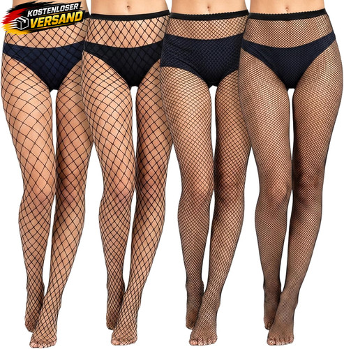 Netzstrumpfhosen schwarz - schwarz, 4