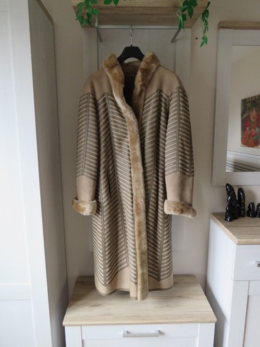 Langer lammfell damenmantel - langer,